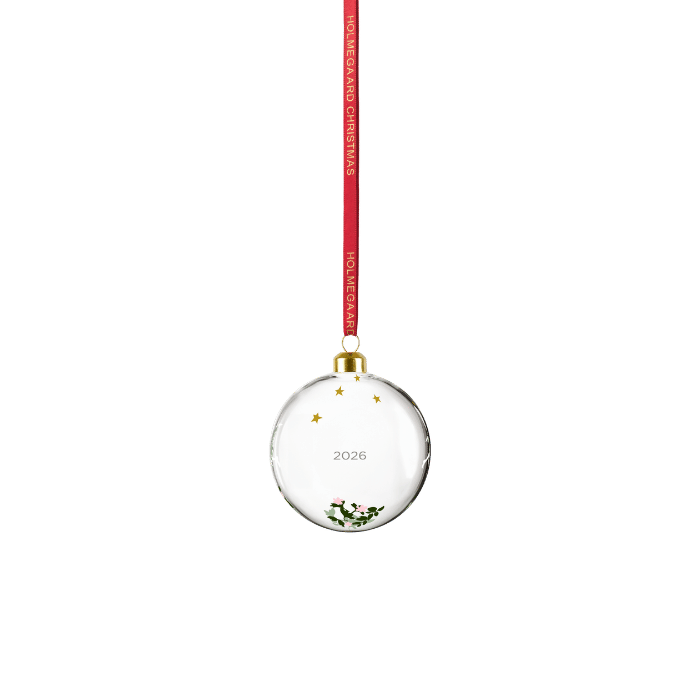 Holmegaard 4800638 Annual Christmas Bauble 2026 in Clear