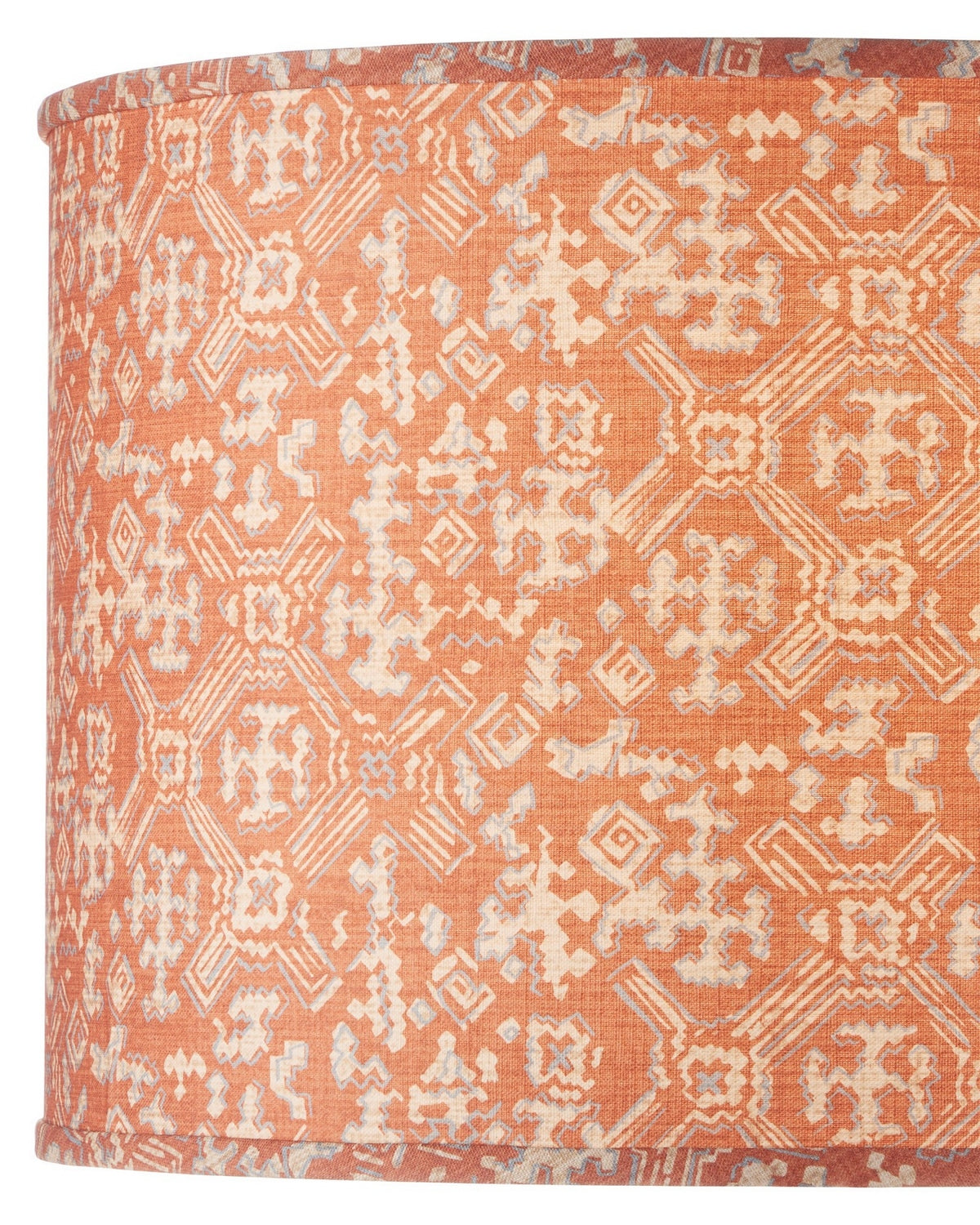 Currey and Company 0900-6014 Nomad Drum Lamp Shade in Terracotta/Ivory