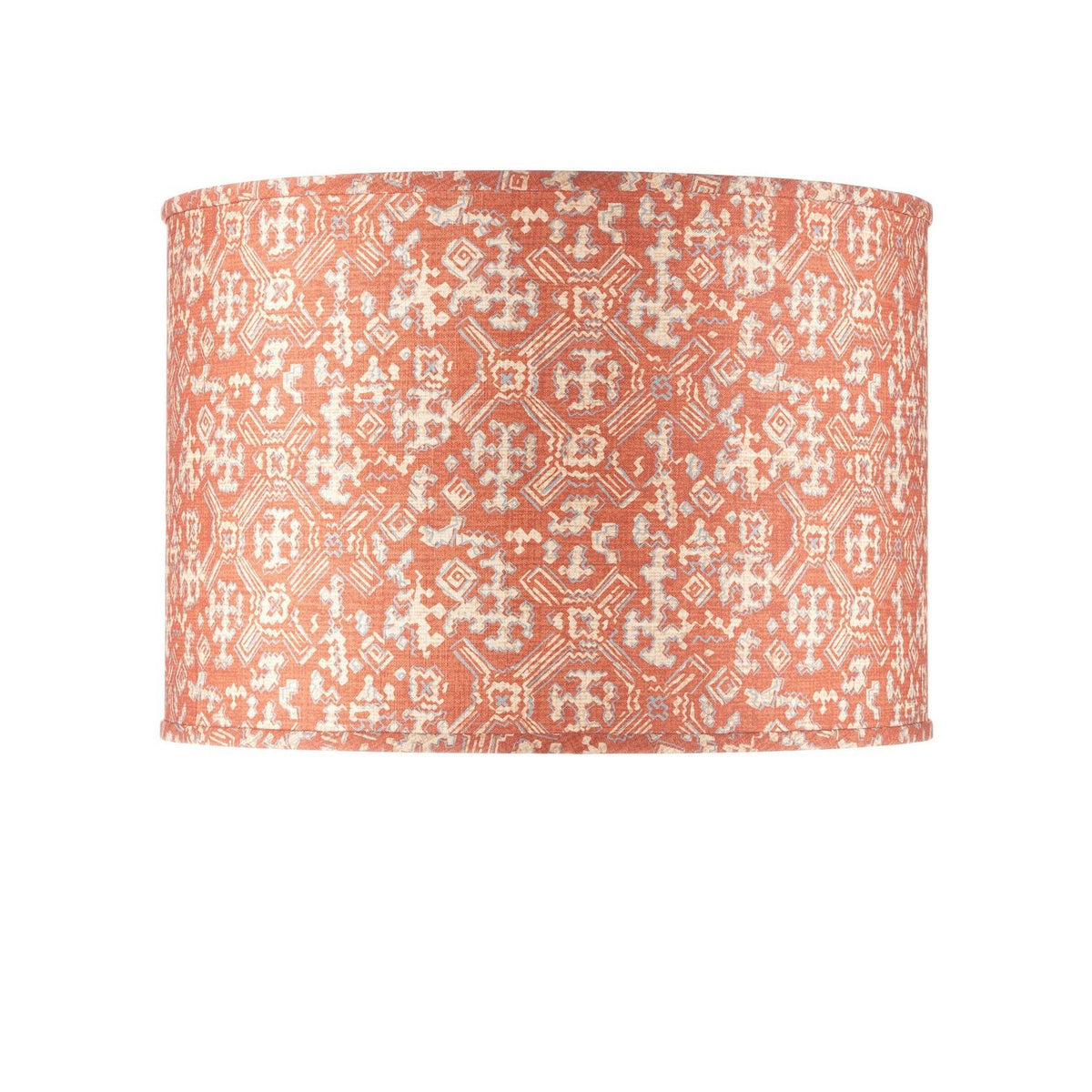 Currey and Company 0900-6014 Nomad Drum Lamp Shade in Terracotta/Ivory