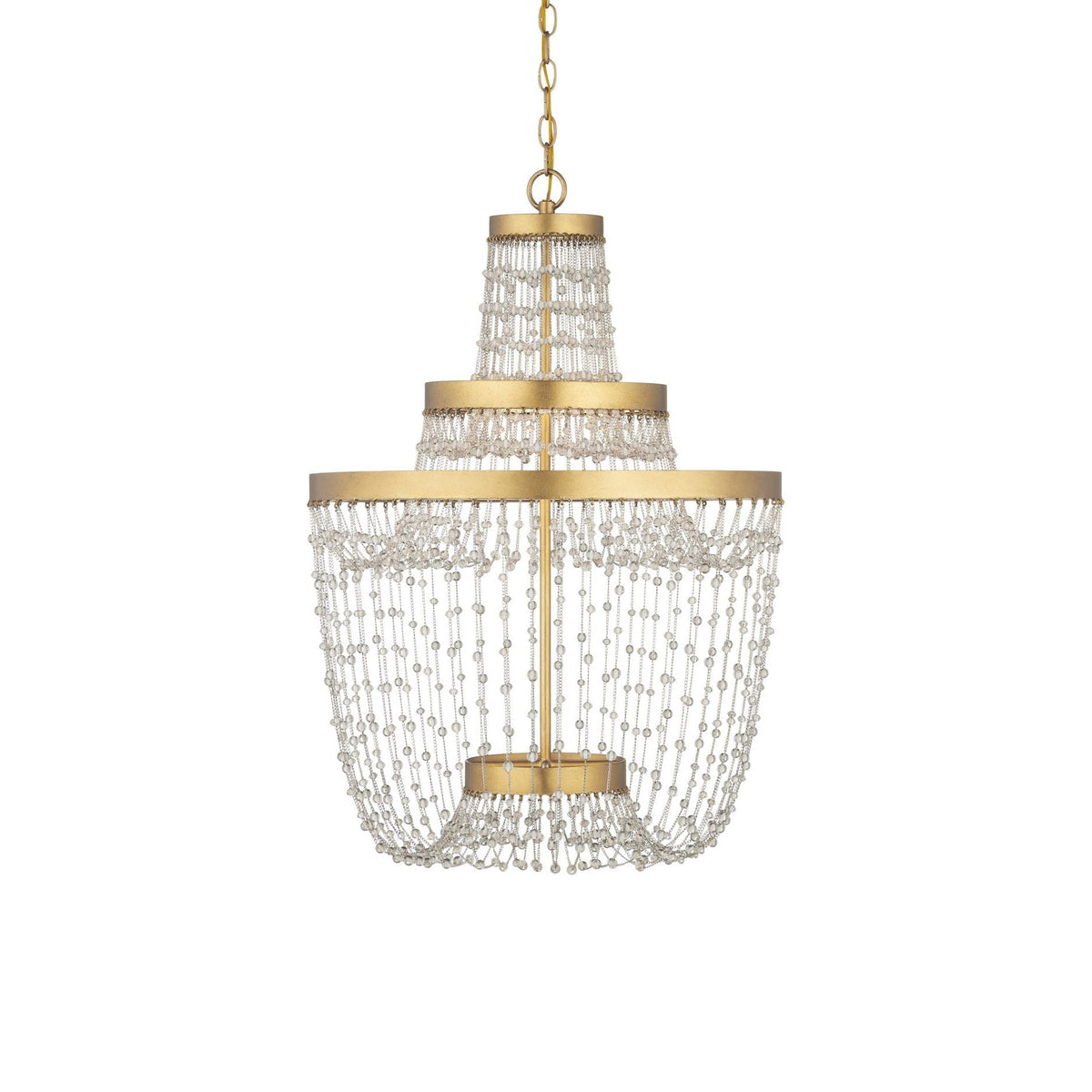 Currey and Company - 9000-1305 - LED Chandelier - Mademoiselle - Clear / Contemporary Gold Leaf / Contemporary Gold