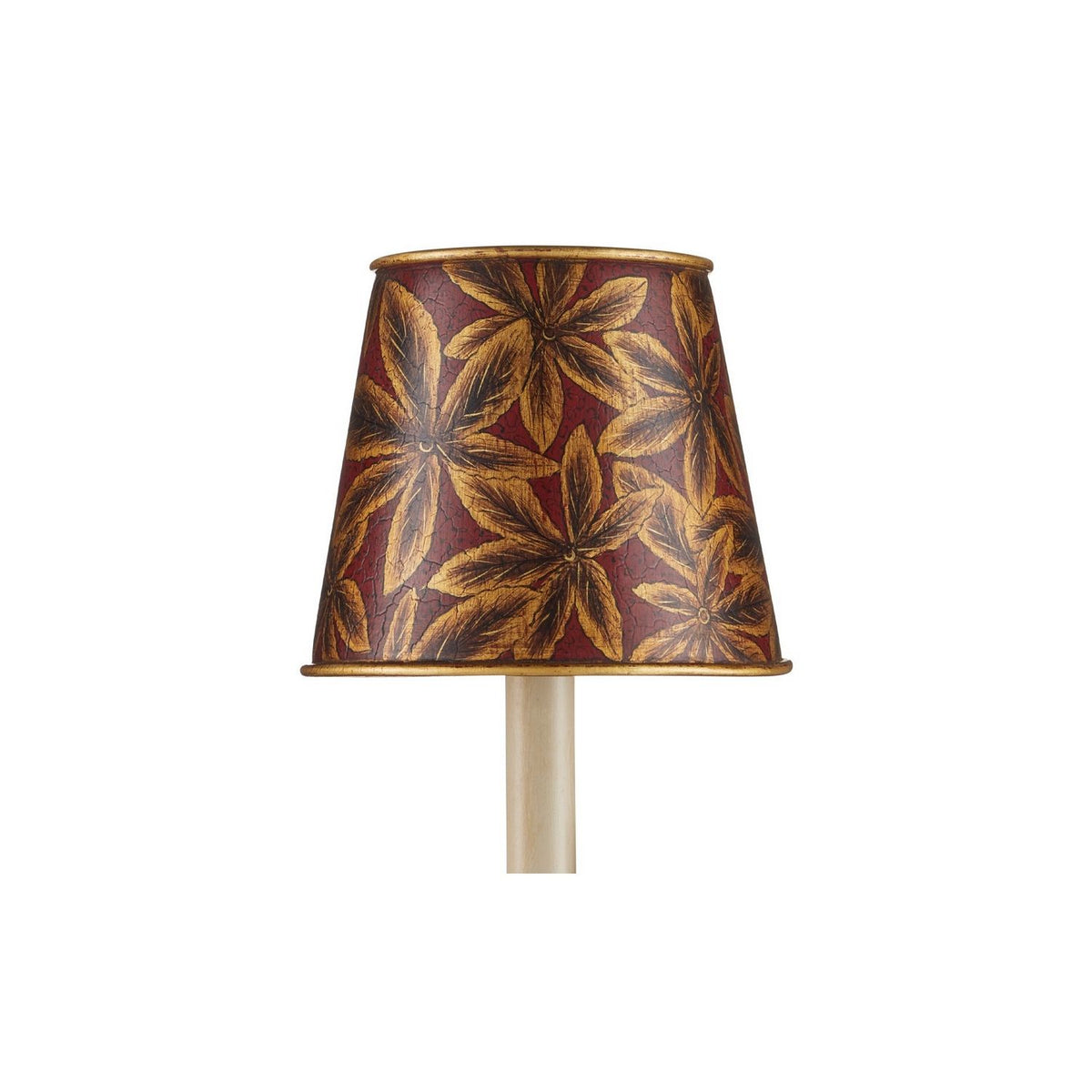 Currey and Company 0900-0070 Castagno Tapered Chandelier Shade in Gold/Red