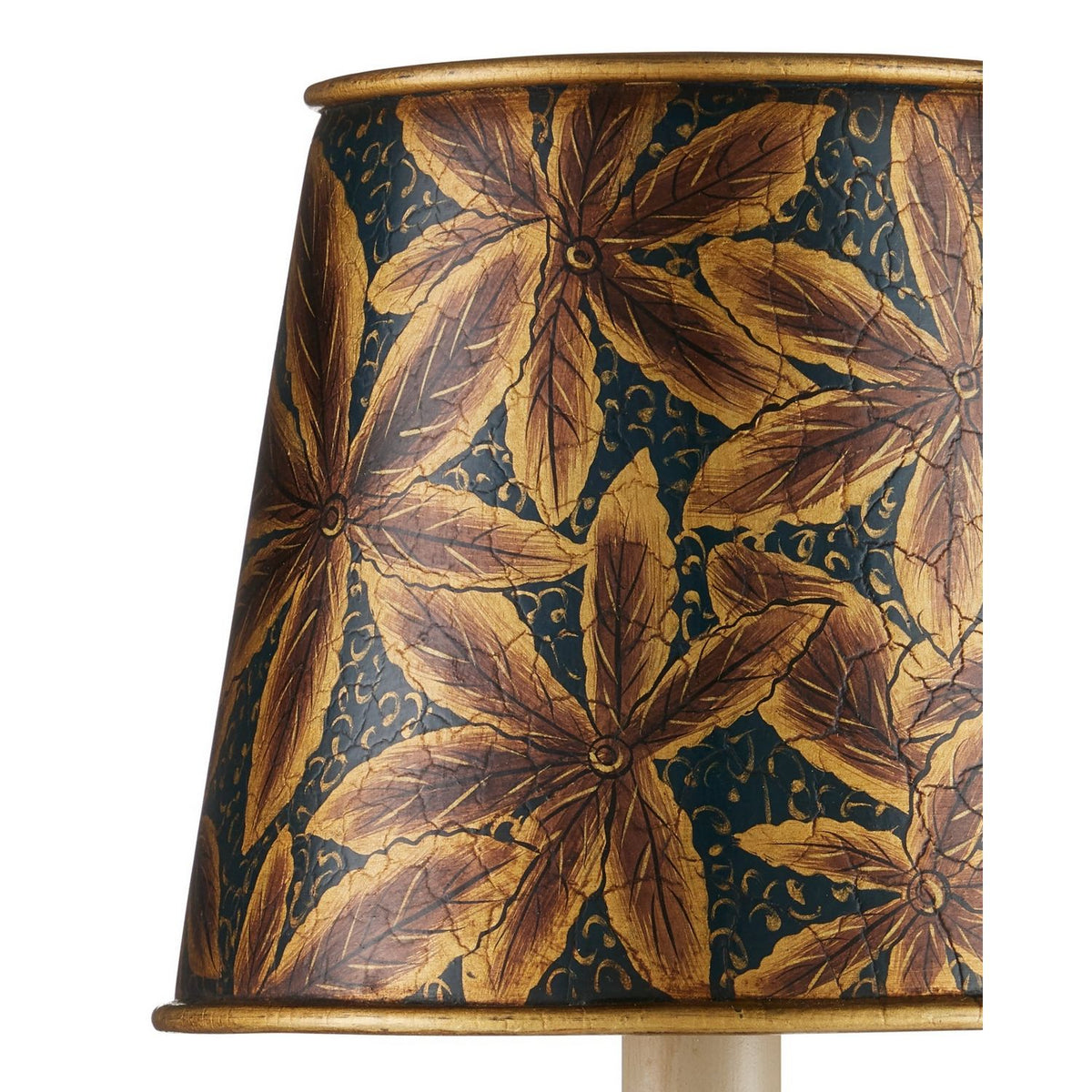 Currey and Company 0900-0071 Castagno Tapered Chandelier Shade in Gold/Blue