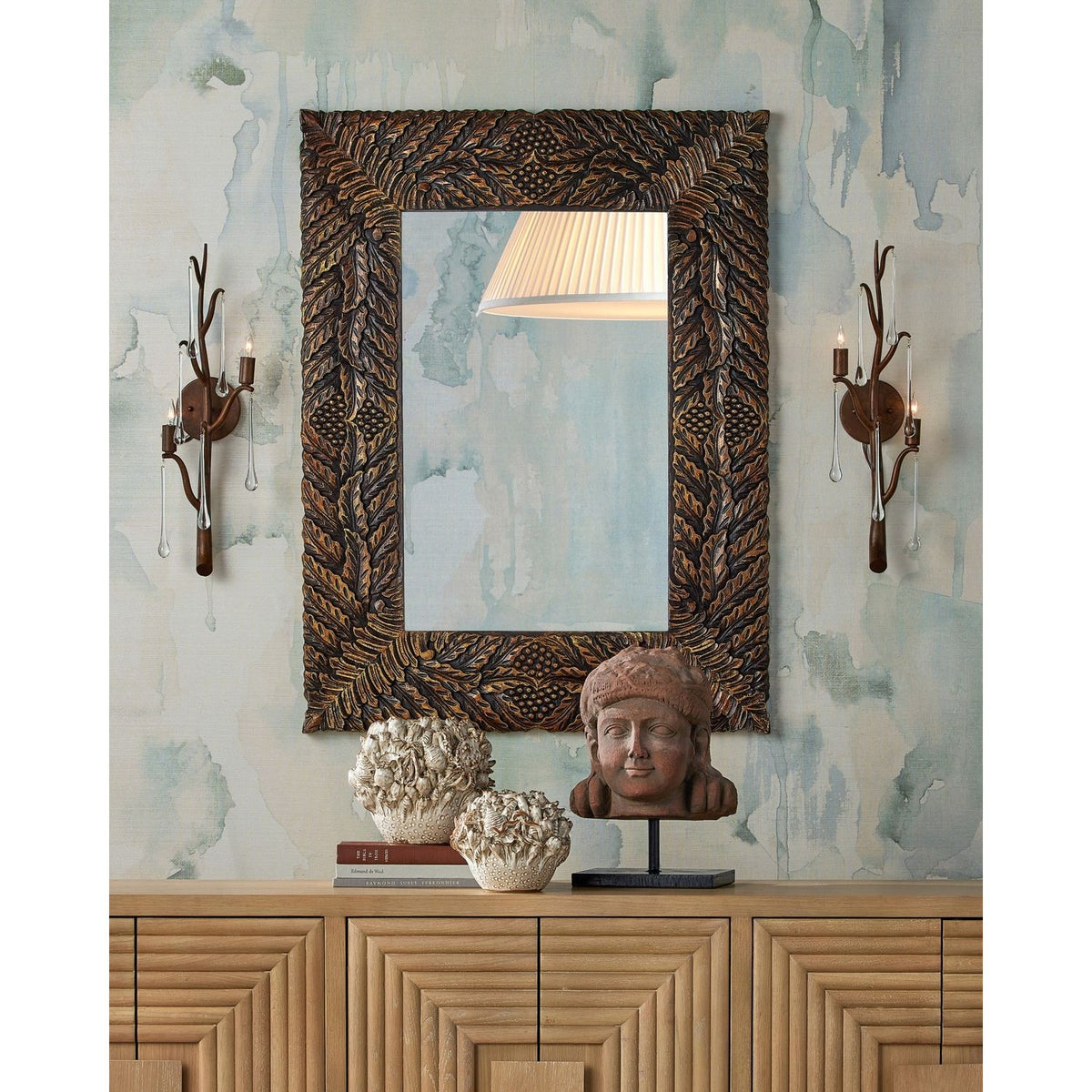 Currey and Company 1000-0172 Schwarzwald Mirror in Weathered Brown