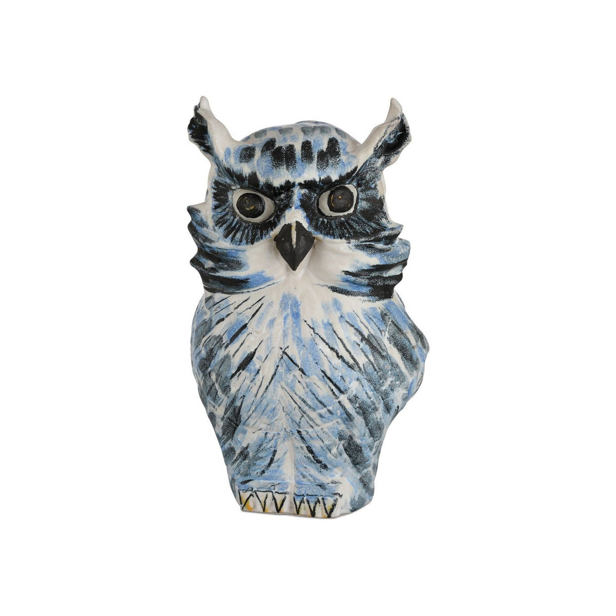 Currey and Company 1200-1076 Mina the Owl in Blue/White/Black