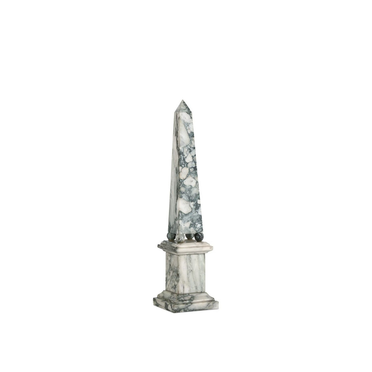 Currey and Company 1200-1078 Sorority Obelisk in Green/Off-White