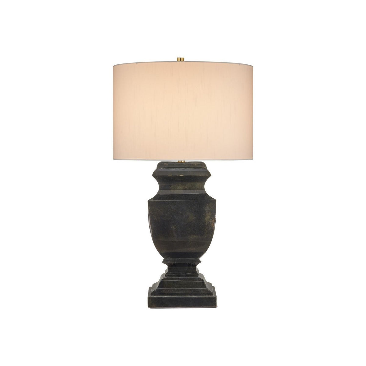 Currey and Company 6000-1061 Balustrade Table Lamp in Distressed Light Black