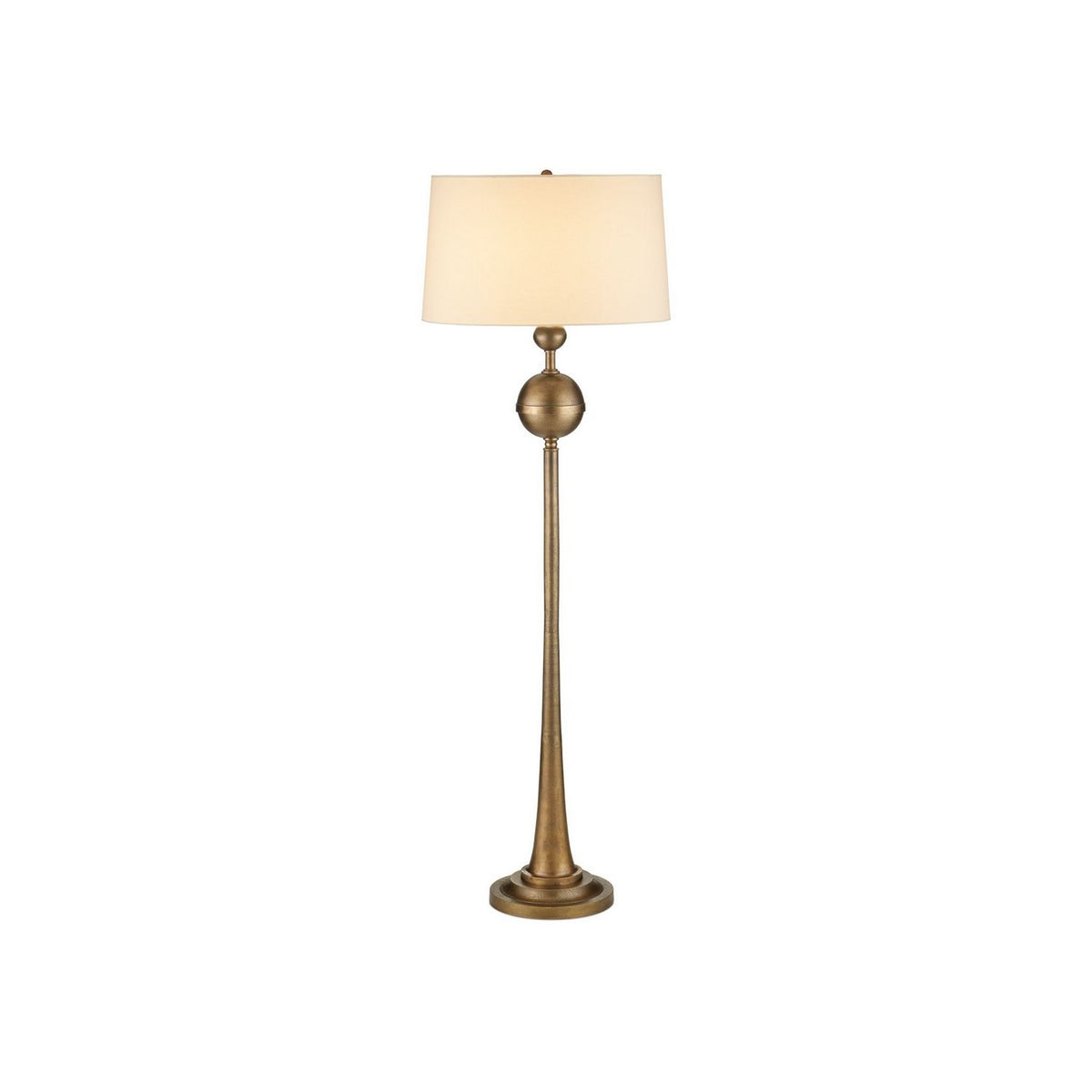Currey and Company 8000-0179 Boullee Floor Lamp in Antique Brass