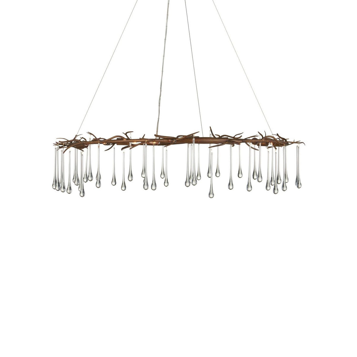 Currey and Company 9000-1333 Morning Grove Chandelier in Rhine Gold/Clear