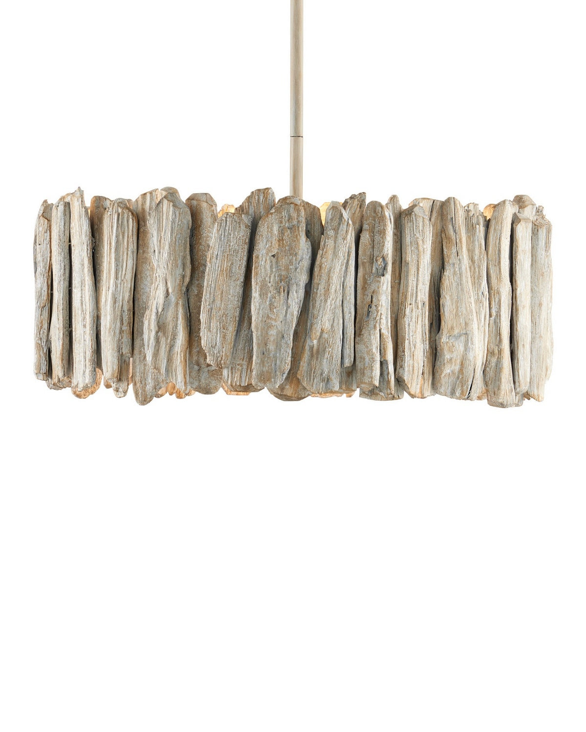 Currey and Company 9000-1342 Driftwood Semi-Flush Mount in Whitewash/White