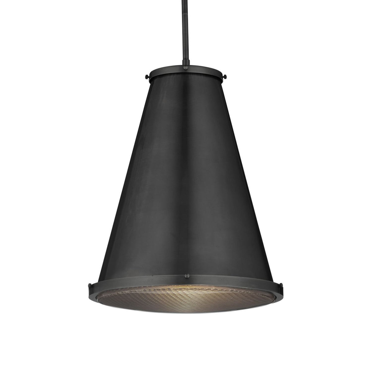 Currey and Company 9000-1367 Seafarer Pendant in Matte Black/Clear