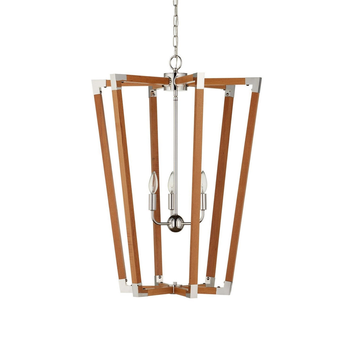 Currey and Company 9000-1376 Boyd Chandelier in Natural/Polished Nickel