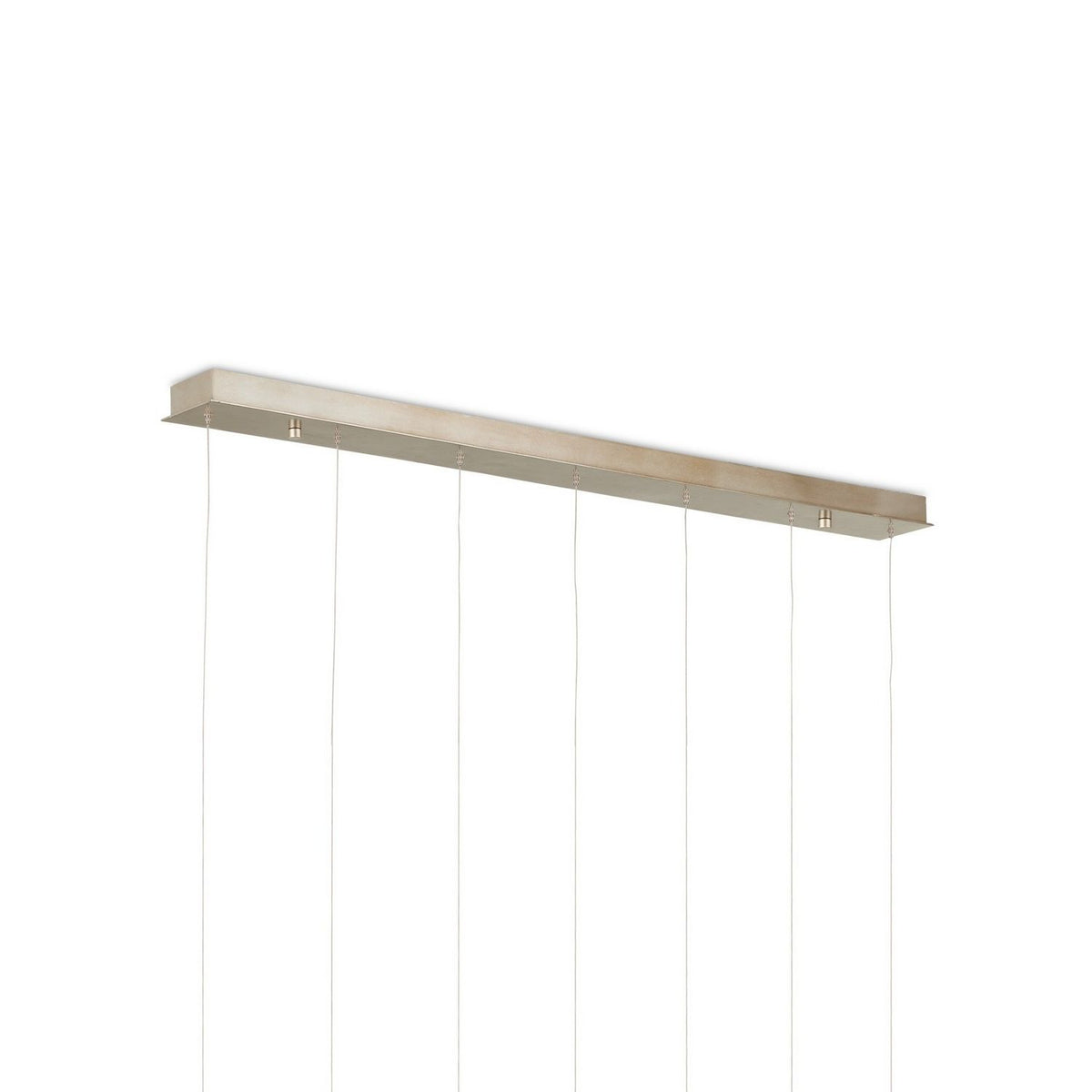 Currey and Company 9000-1386 Cannula Linear Multi-Drop Pendant in Vintage Brass/White/Silver