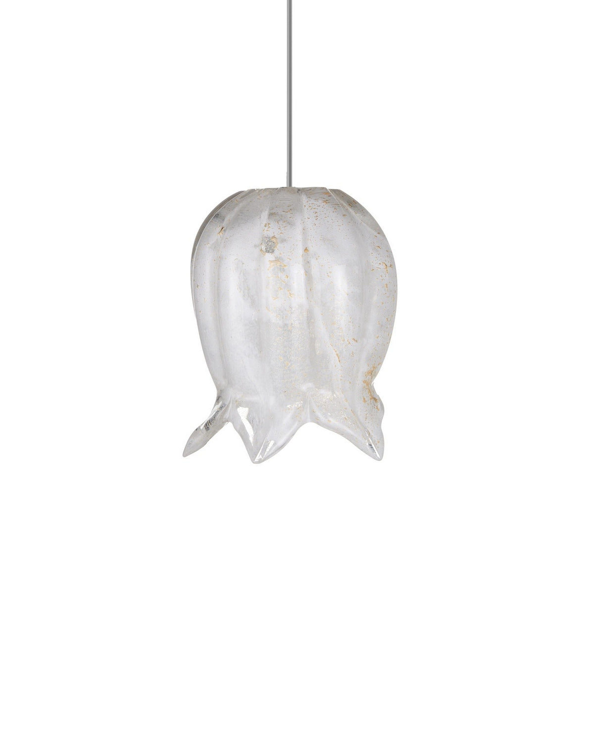 Currey and Company 9000-1403 Polpo Round Multi-Drop Pendant in White/Silver