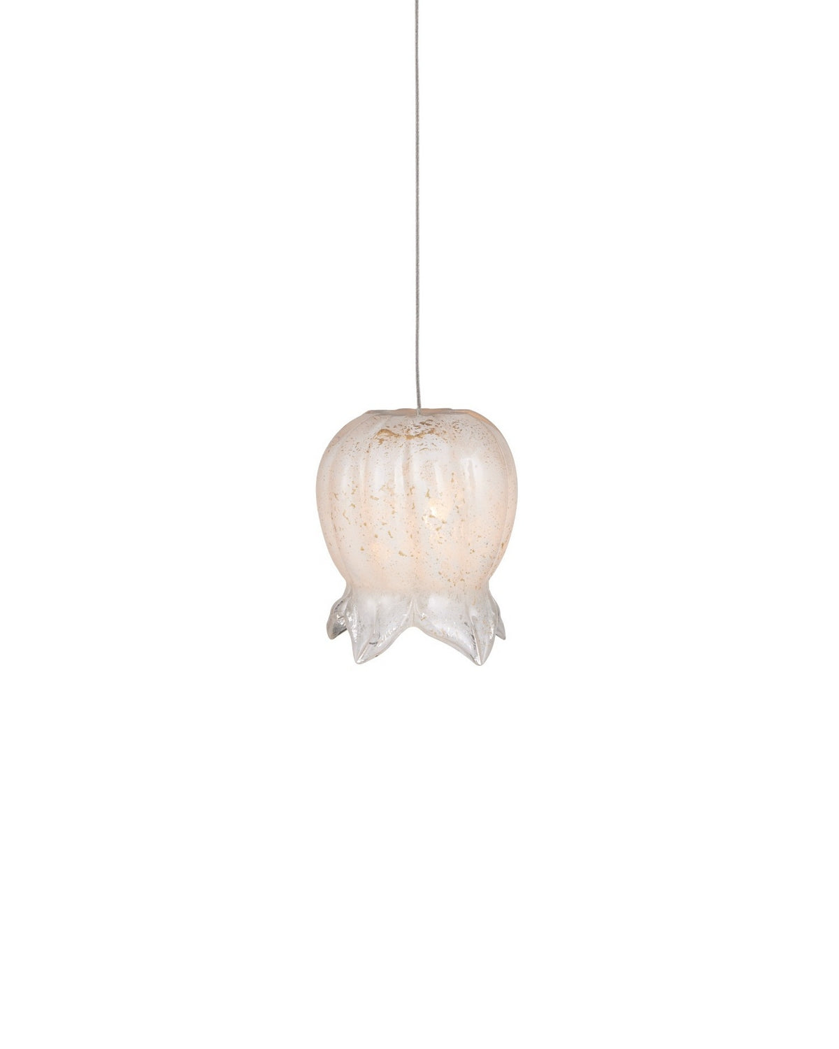Currey and Company 9000-1403 Polpo Round Multi-Drop Pendant in White/Silver