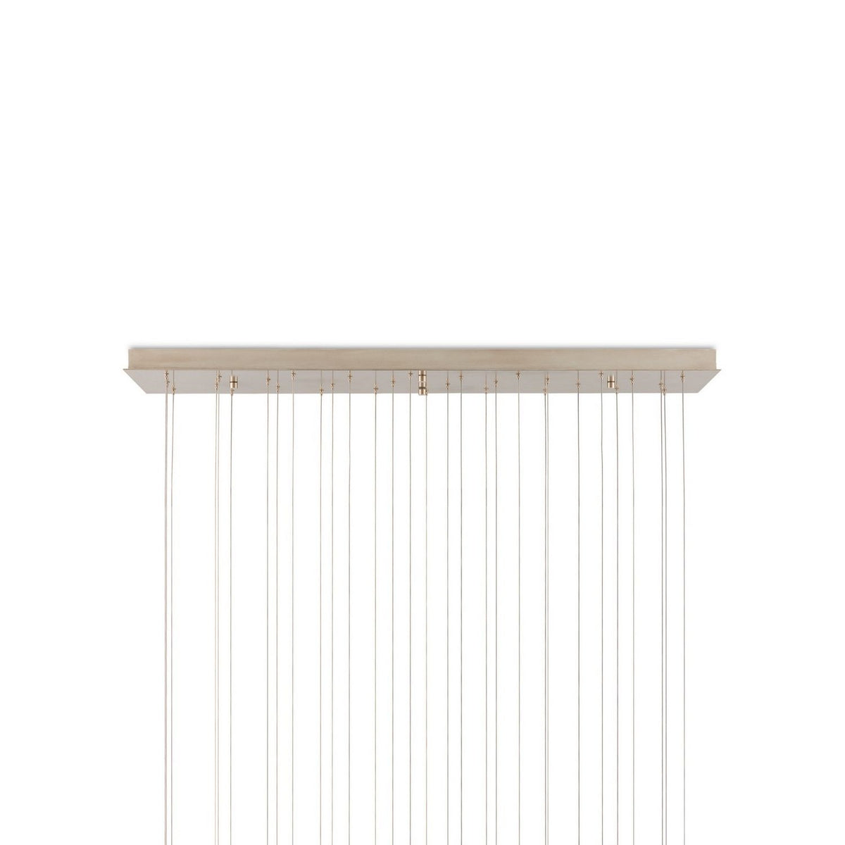 Currey and Company 9000-1423 Polpo Linear Multi-Drop Pendant in Blue/Green/White/Silver