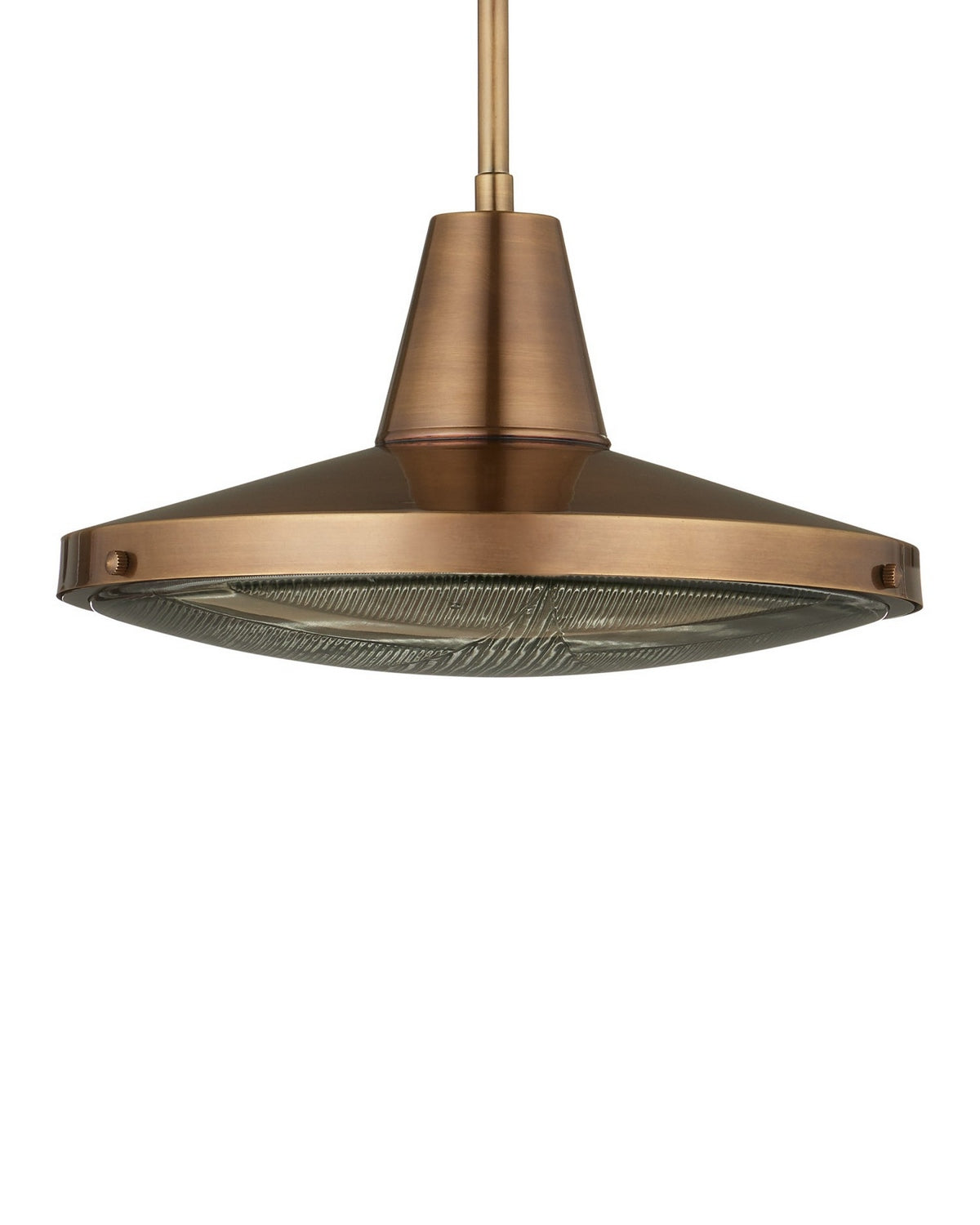 Currey and Company 9500-0026 Mariner Outdoor Pendant in Antique Brass/Clear