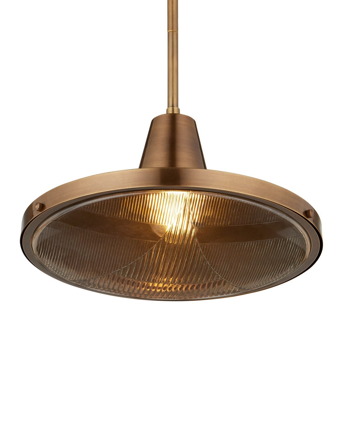 Currey and Company 9500-0026 Mariner Outdoor Pendant in Antique Brass/Clear