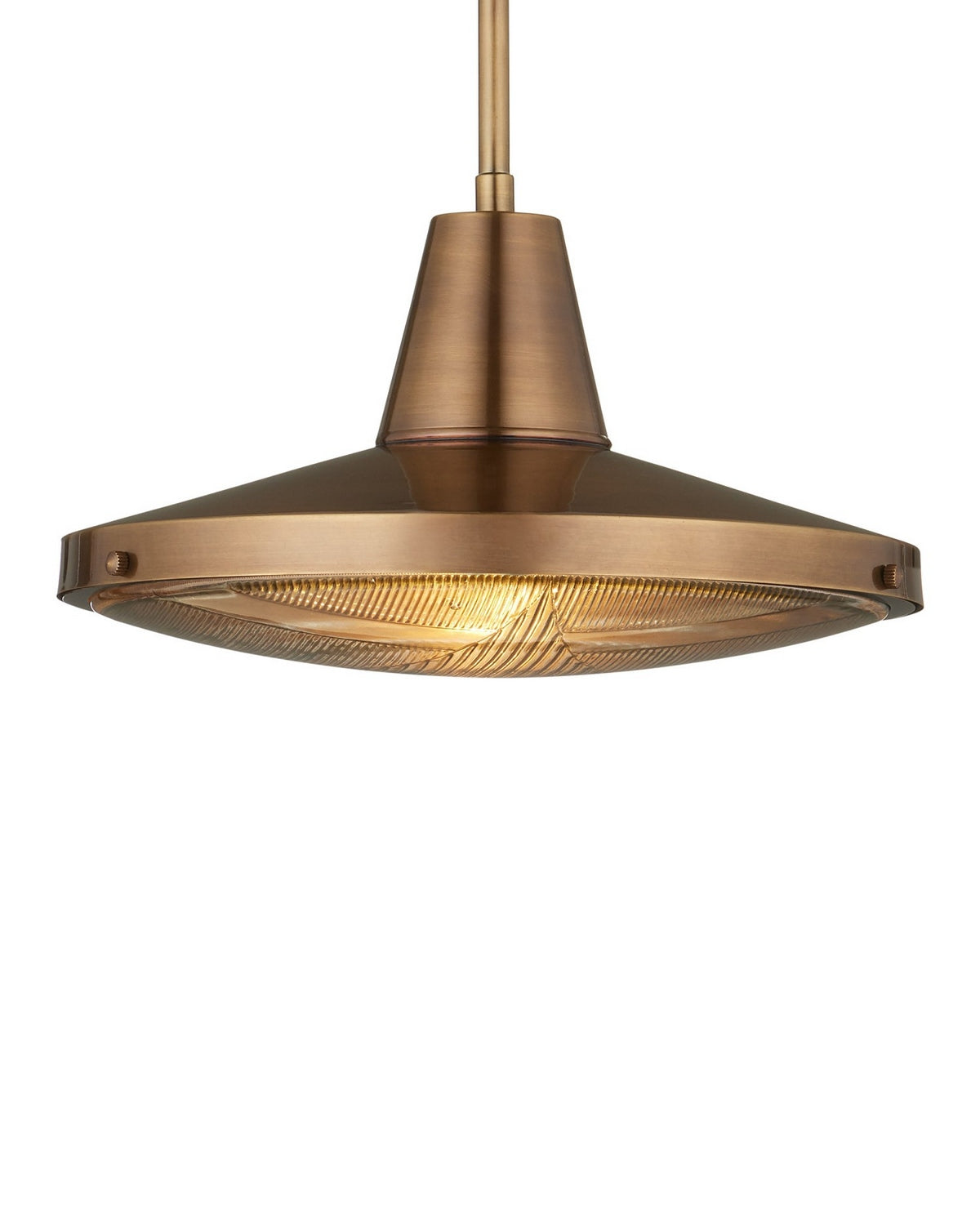 Currey and Company 9500-0026 Mariner Outdoor Pendant in Antique Brass/Clear