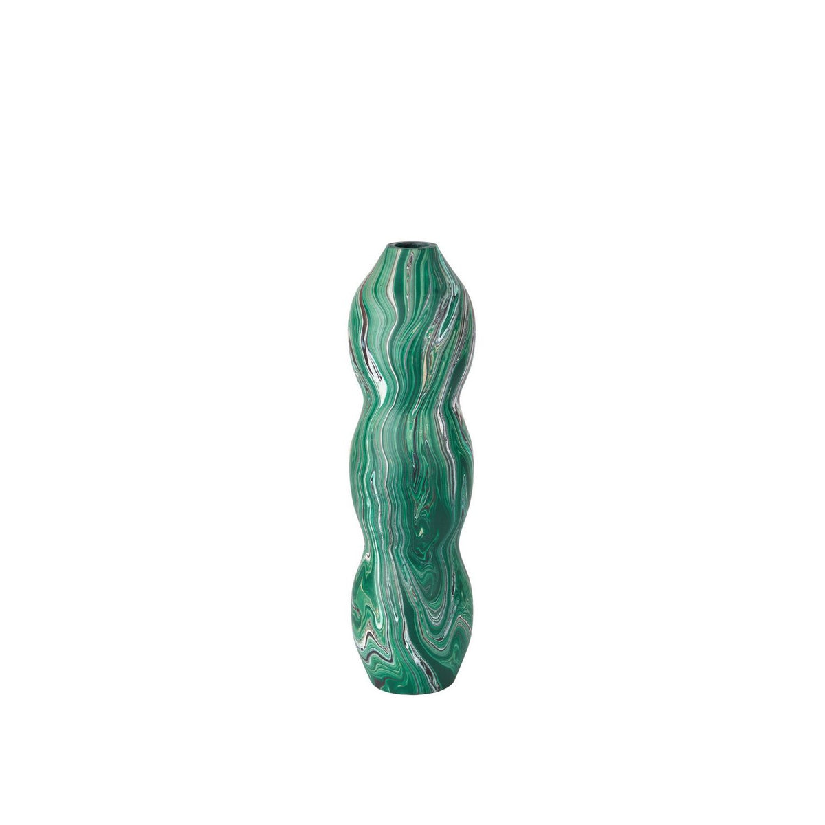 Currey and Company 1200-1117 Tamarind Vase in Marbleized Dark Green