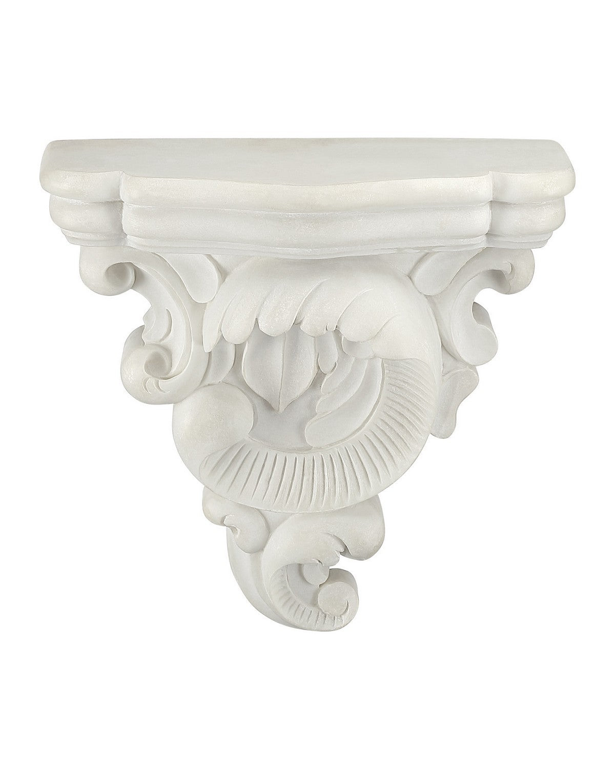 Currey and Company 1200-1155 Acanthus Wall Shelf in Antique Off-White