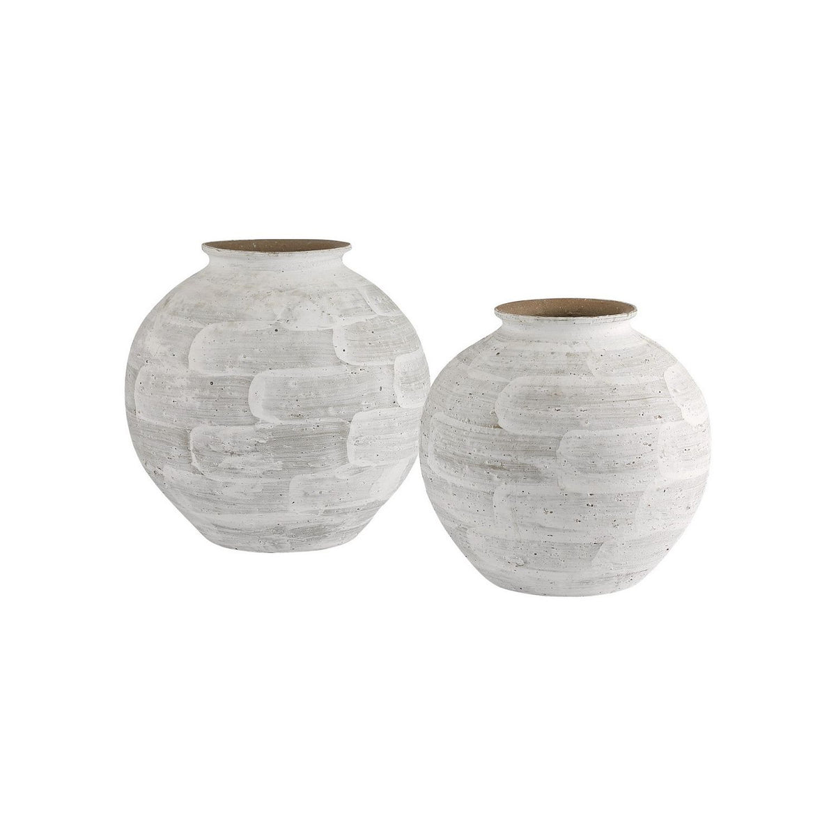 Currey and Company 1200-1158 Tussock Vase Set of 2 in White