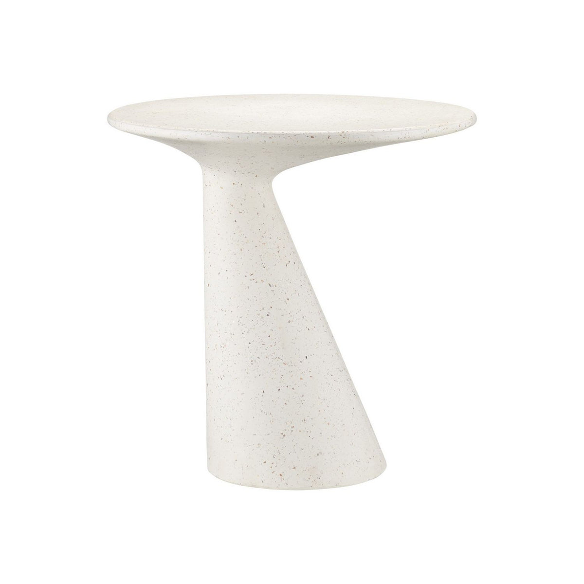 Currey and Company 2000-0055 Pendurado Terrazzo C Table in Ivory Terrazzo