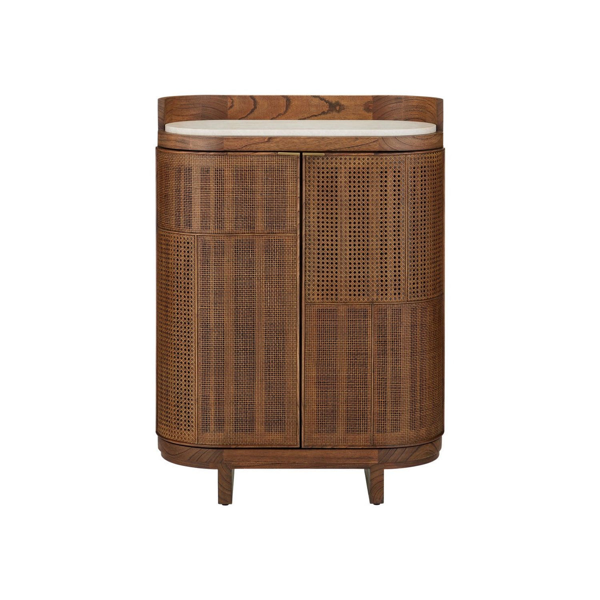 Currey and Company 3000-0346 Virtuosity Bar Cabinet in Brushed Driftwood/Natural/Brass