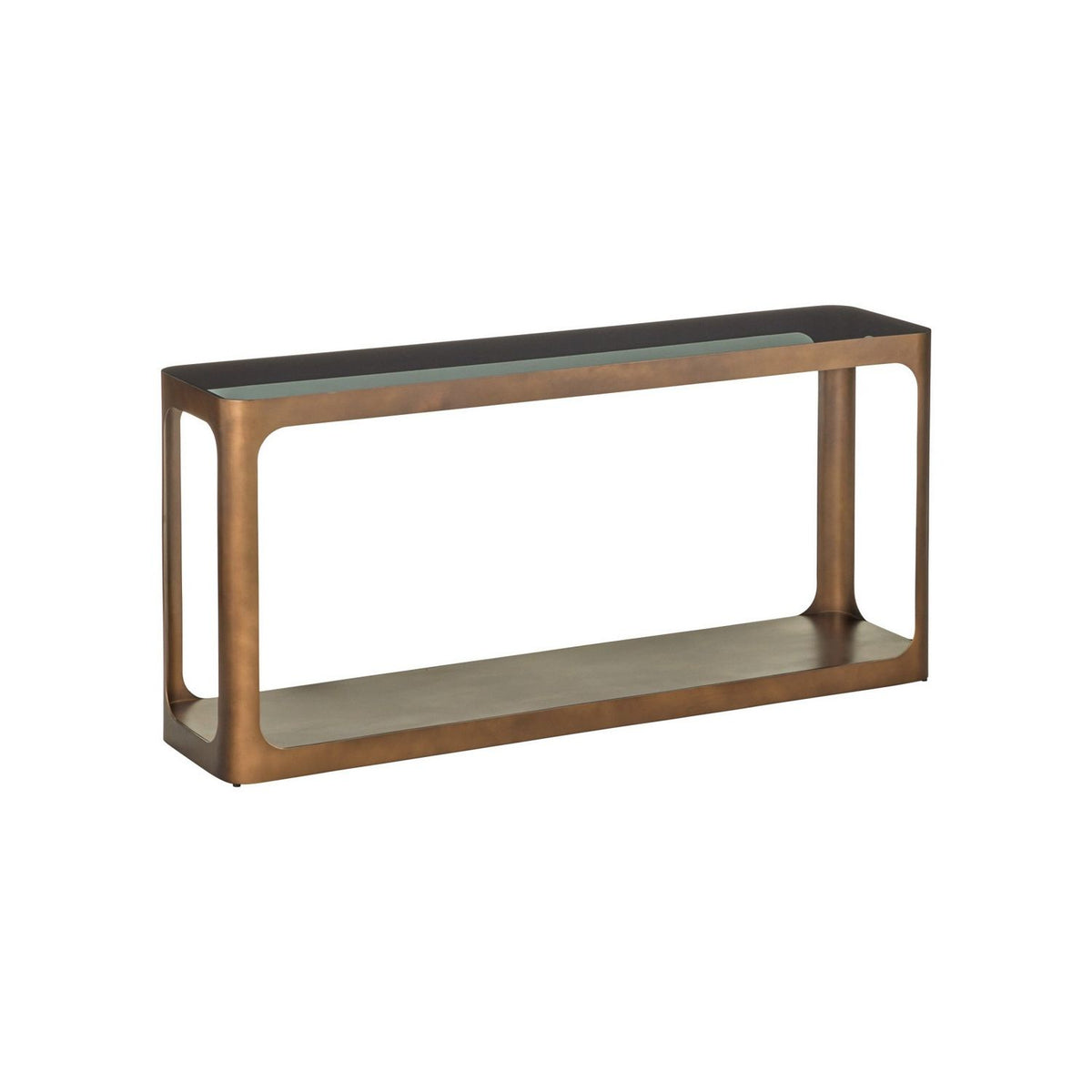 Currey and Company 4000-0262 Scaffale Console Table in Smoke Gold/Smoke