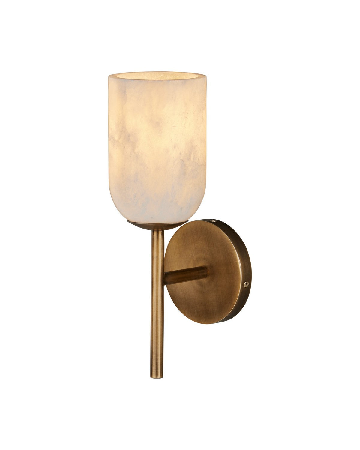 Currey and Company 5800-0082 Belmont Wall Sconce in Natural/Antique Brass