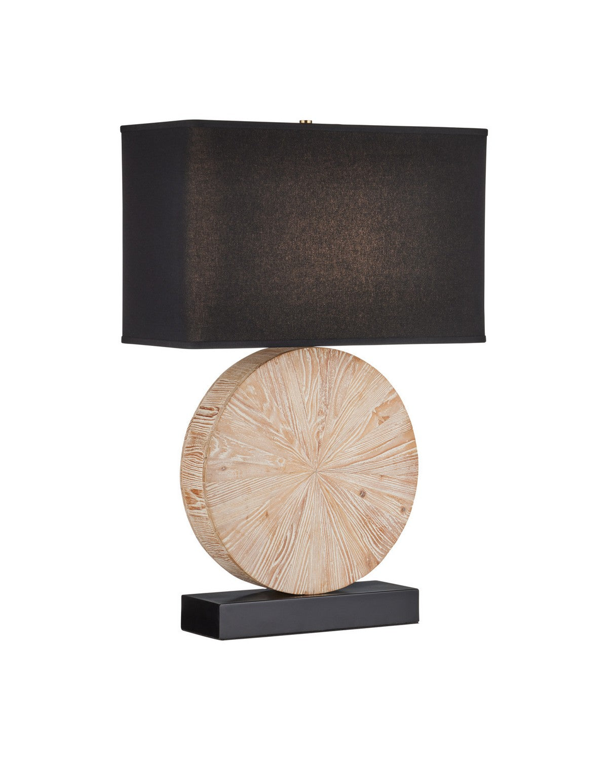 Currey and Company 6000-1100 Pinion Table Lamp in Natural/Black