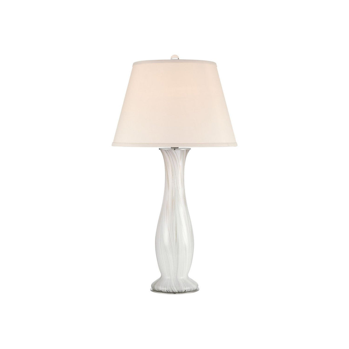 Currey and Company 6000-1102 Penna Table Lamp in Light Gray/Off-White
