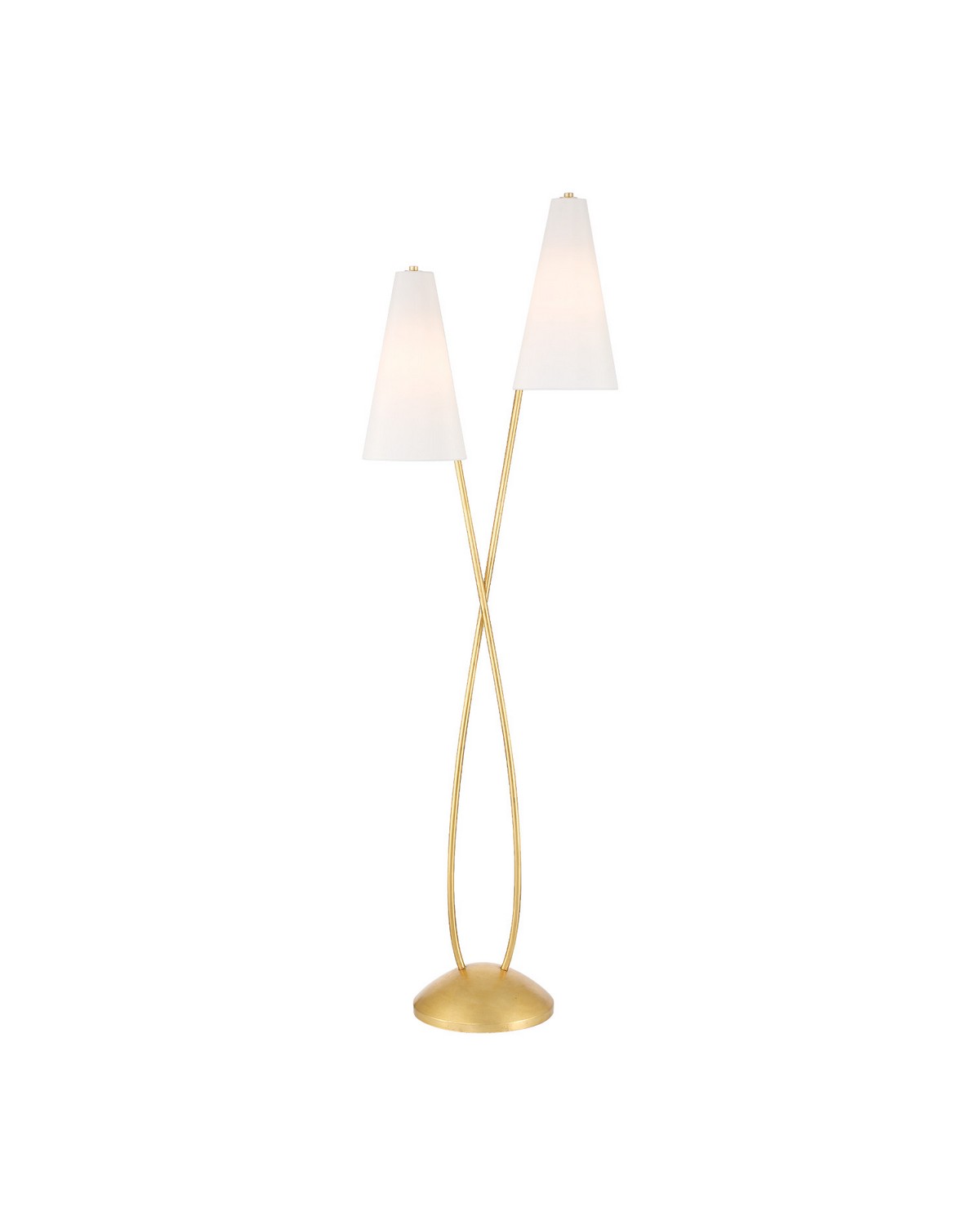 Currey and Company 8000-0183 Pas de Deux Floor Lamp in Contemporary Gold Leaf