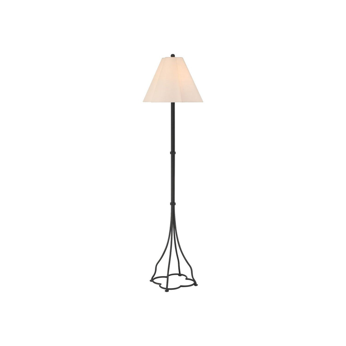 Currey and Company 8000-0184 Felicity Floor Lamp in Brushed Black