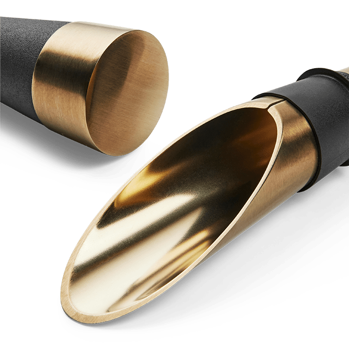 Rosendahl 18736 Grand Cru Wine Stopper and Pourer Patinated Set in Black/Patinated Steel