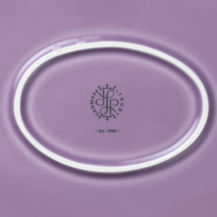 Lyngby Porcelæn 201950 Rhombe Color Oval Serving Dish in Purple