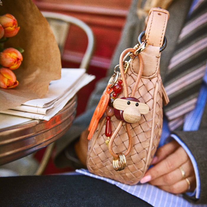 Kay Bojesen 39583 Monkey Bag Charm in Bordeaux