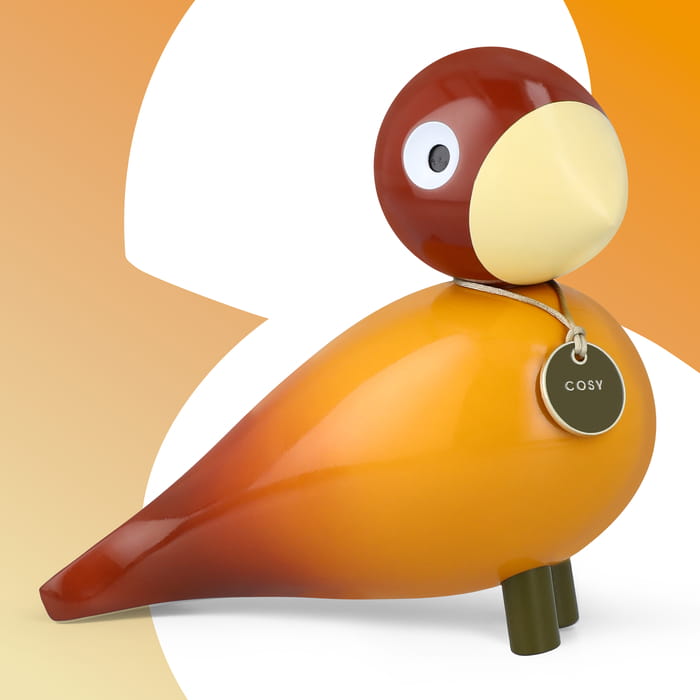Kay Bojesen 39825 Story Bird Wooden Figurine in Orange
