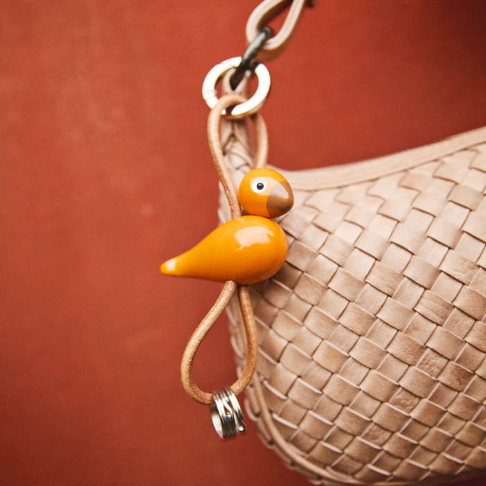 Kay Bojesen 39832 Bird Bag Charm in Orange