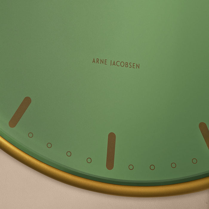 Arne Jacobsen Clocks 43484 City Hall Wall Clock in Green