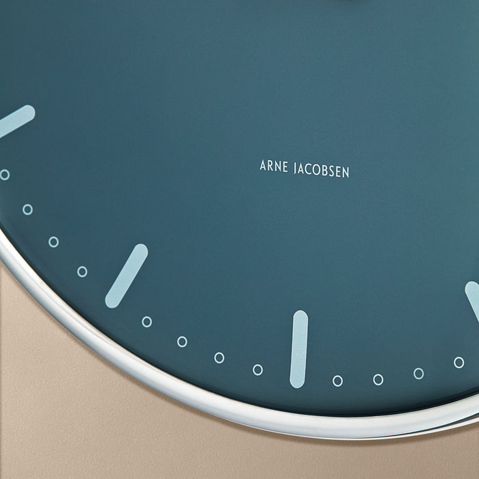 Arne Jacobsen Clocks 43487 City Hall Wall Clock in Blue