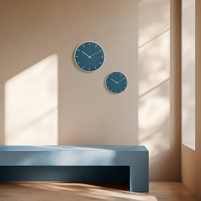 Arne Jacobsen Clocks 43487 City Hall Wall Clock in Blue