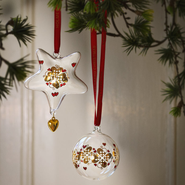 Holmegaard 4800597 Ann-Sofi Romme Annual Christmas Bauble 2026, Small in Clear