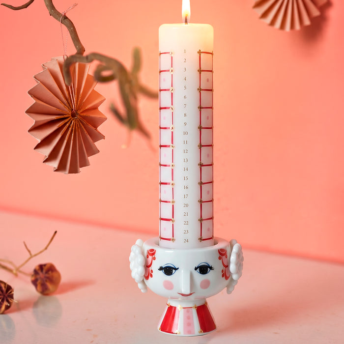 Bjørn Wiinblad 56595 Eva Christmas Candle Holder in Red