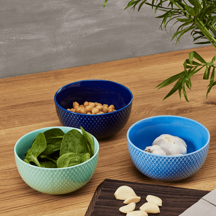 Lyngby Porcelæn 201907 Rhombe Color Bowl in Dark Blue
