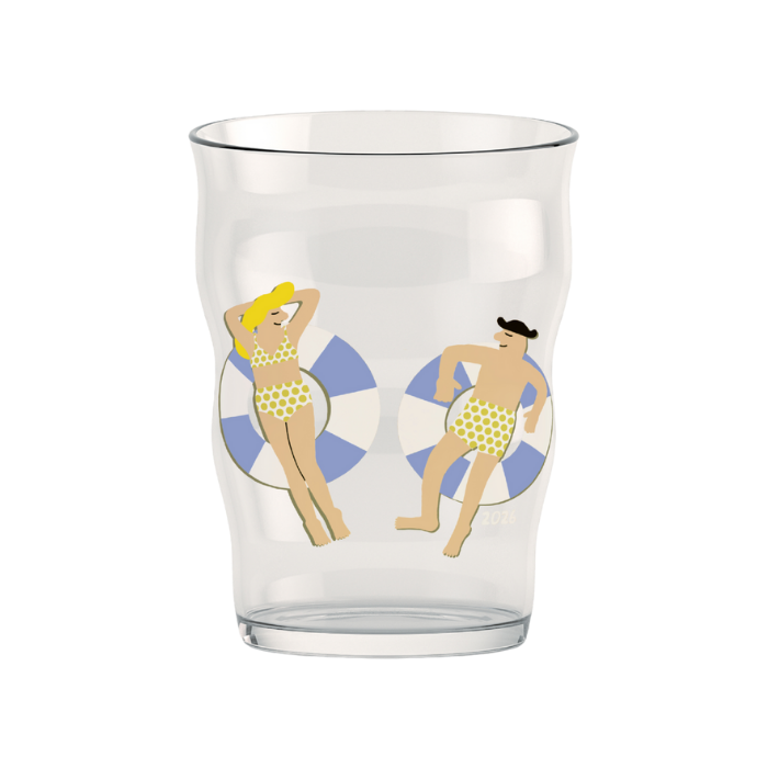 Holmegaard 4300547 Mikkeller Annual Pint Beer Glass 2026 in Clear with Decoration