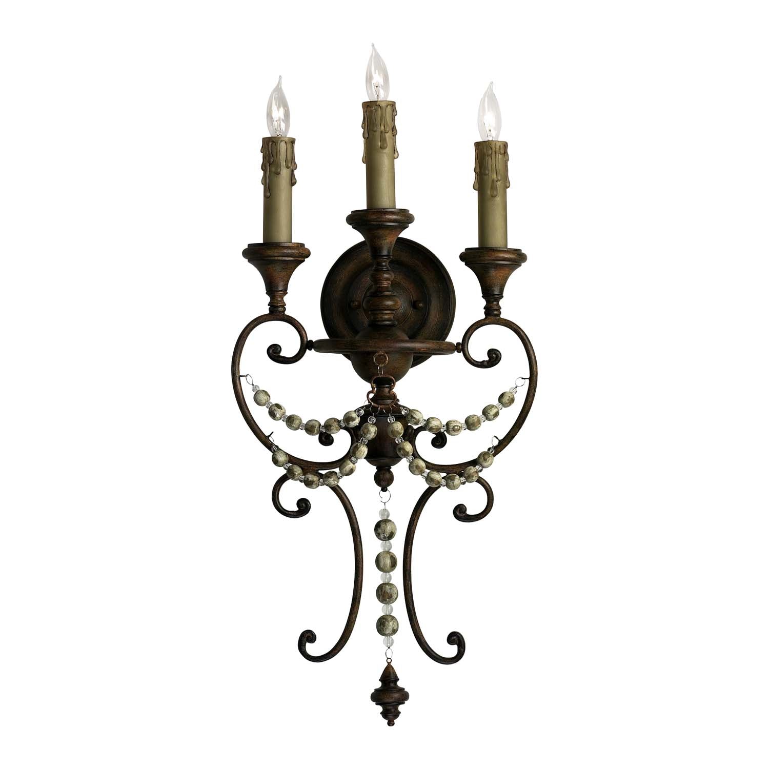 Cyan Canada - 03009 - Three Light Wall Bracket - Meriel - Antiqued Sienna