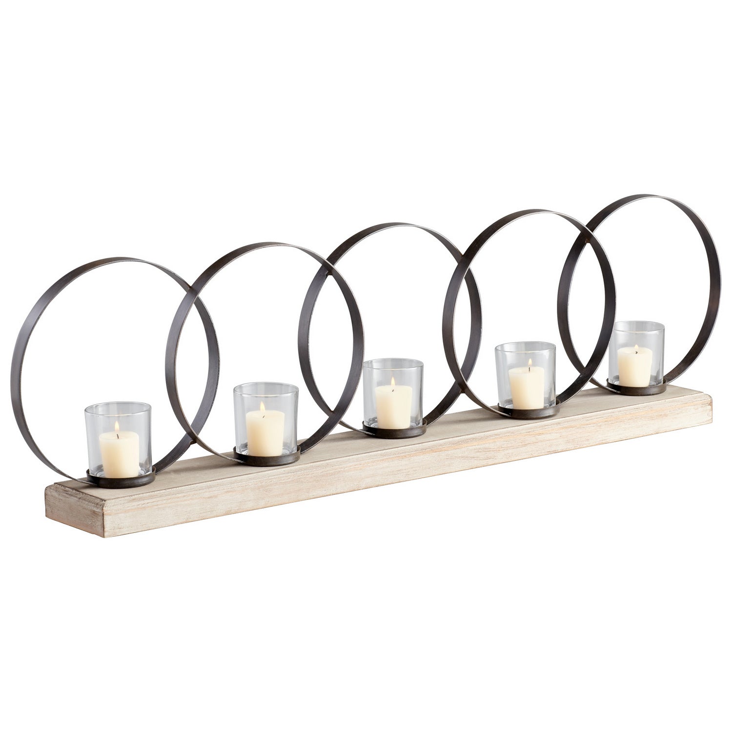 Cyan Canada - 05085 - Candelabra - Ohhh - Raw Iron And Natural Wood
