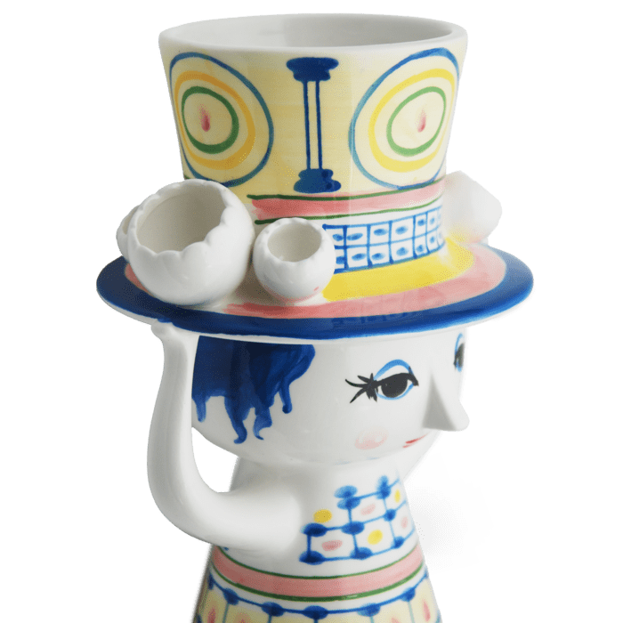 Bjørn Wiinblad 54050 Lady with Hat Vase in Blue