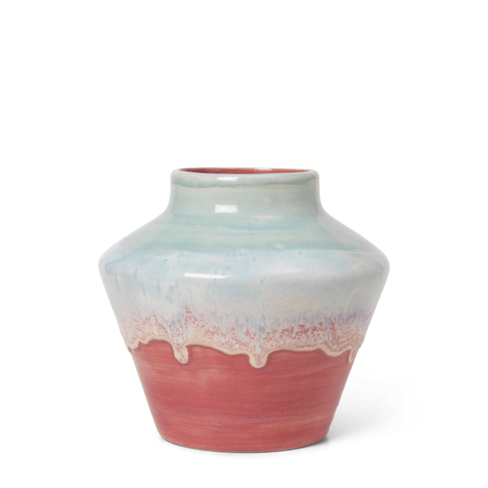 Kähler 693804 Poppery Vase in Mint/Pink