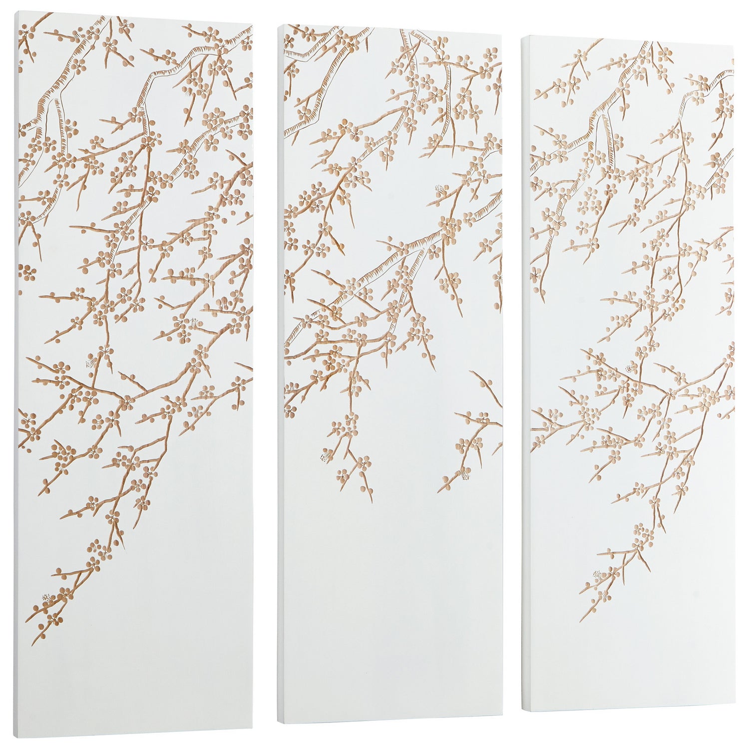 Cyan Canada - 07518 - Wall Art - Cherry Blossom - White And Gold